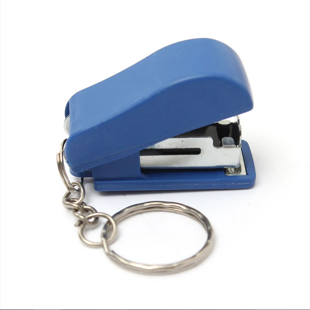 Mini Keychain Stapler For Home Office School Supply Paper Document Bookbinding Machine Tool Gifts Color Random 2017 | Канцтовары для