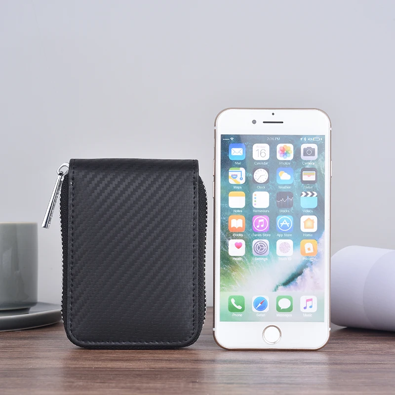 Мужской визитница RFID из натуральной кожи мужской маленький кошелек на застежке