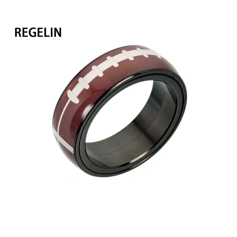 REGELIN Прямая баскетбол/Футбол/Бейсбольные кольца кольцо из нержавеющей стали 316L мужчин s ювелирные изделия для мужчин и женщин для мужчин подарок