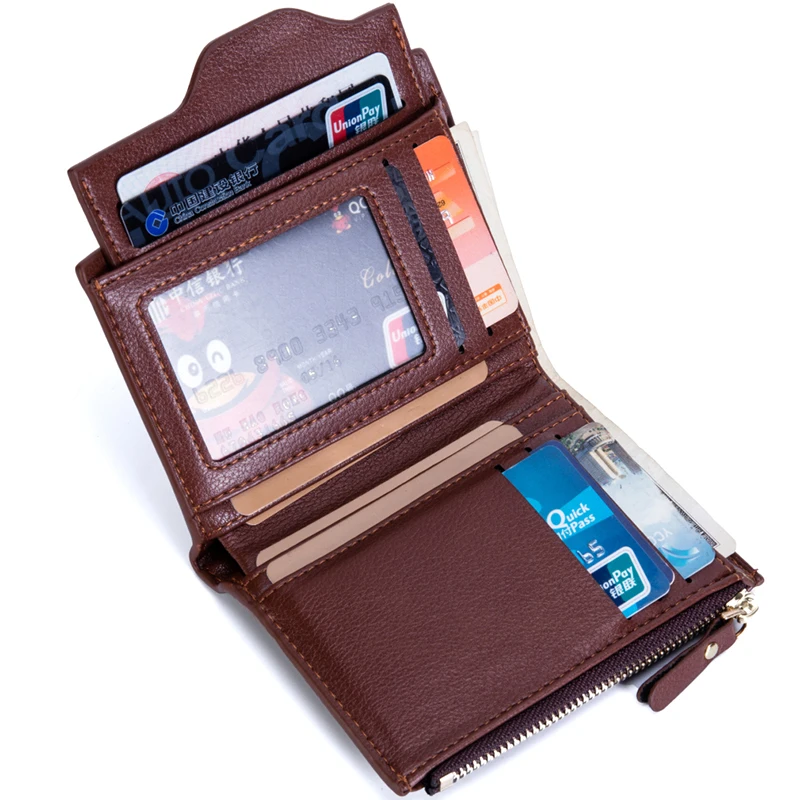 Фото Мужской кошелек RFID Theft Protect Coin сумка на молнии мужские кожаные кошельки известный Мужской кошелек RFID Theft Protect Coin сумка на молнии мужские кожаные кошельки известный