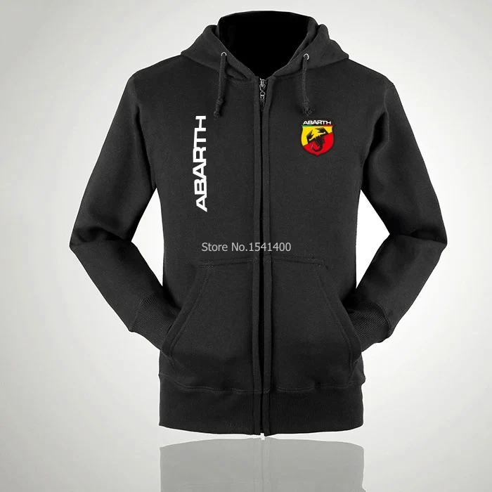 Осенне-зимние мужские женские худи с надписью Abarth толстовки с капюшоном на молнии топы повседневная одежда