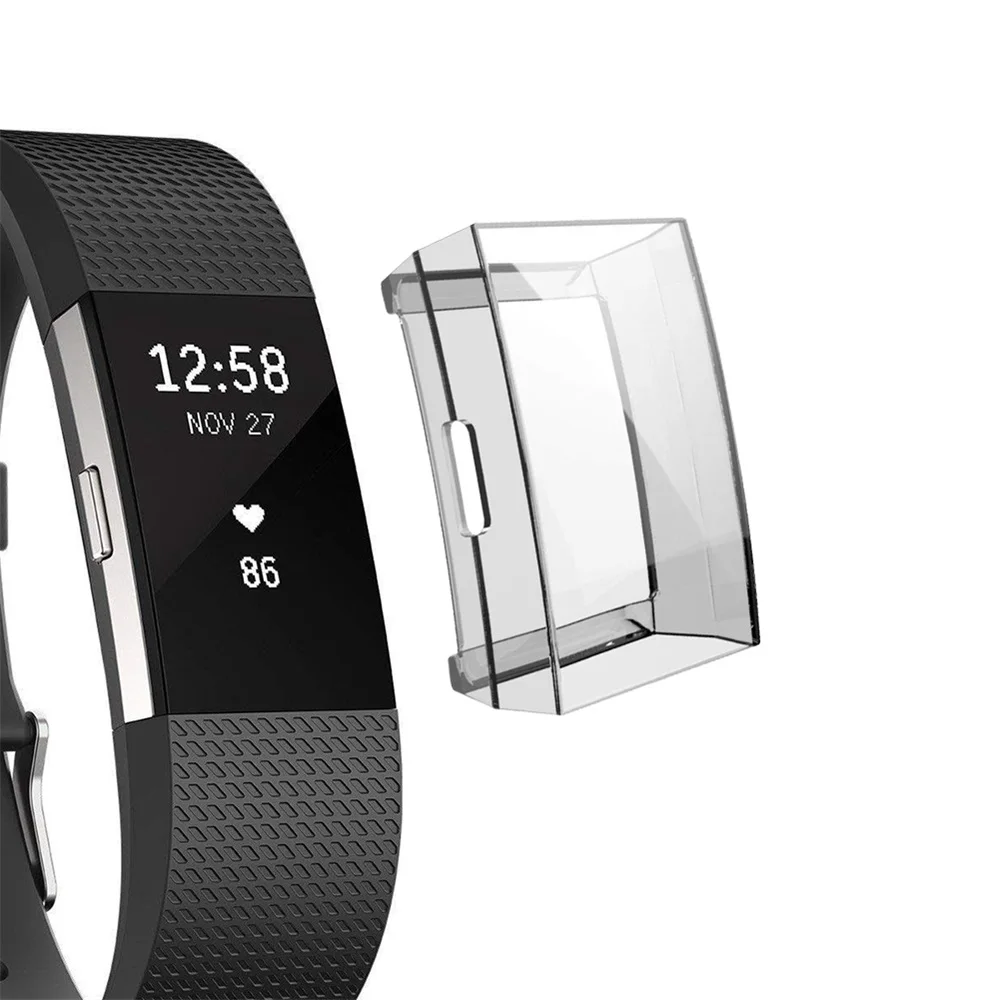 Для браслета Fitbit Charge 2 замена мягкий силиконовый чехол Аксессуары полный