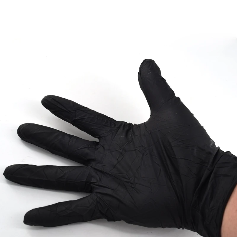 Новинка 10 шт. мягкие нитриловые тату перчатки черные Большие одноразовые