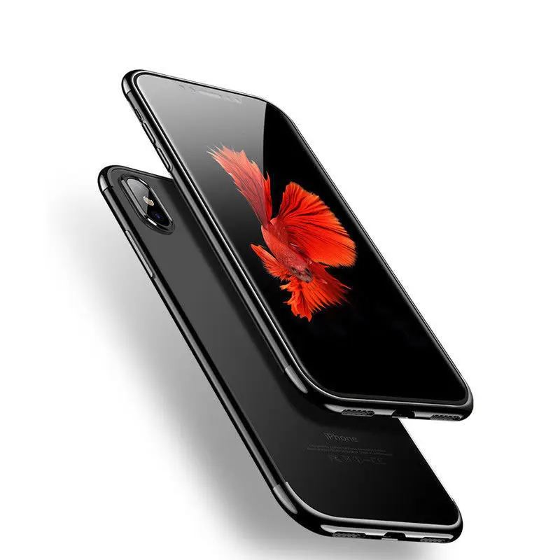 Гибридный ударопрочный чехол на 360 градусов для iPhone X XS ультра тонкий из ТПУ с