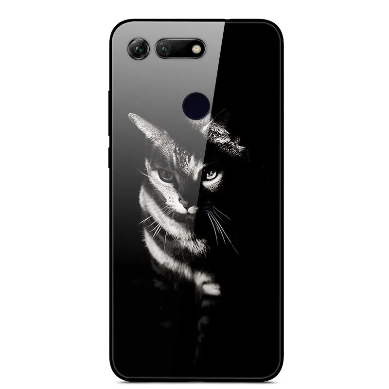 21 Жесткий чехол для huawei Honor View 20 V20, чехол из закаленного стекла, силиконовый бампер, чехол для телефона Honor View 20, View 20 V 20, Coque - Цвет: 21