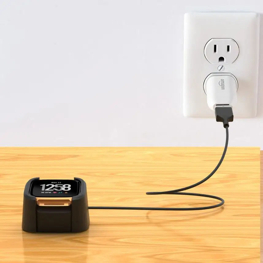 Зарядный USB-кабель для передачи данных зарядное устройство Fitbit часы Versa Прямая