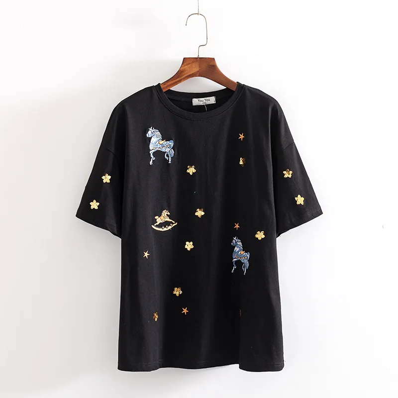 2019 повседневные футболки больших размеров летняя женская одежда модные