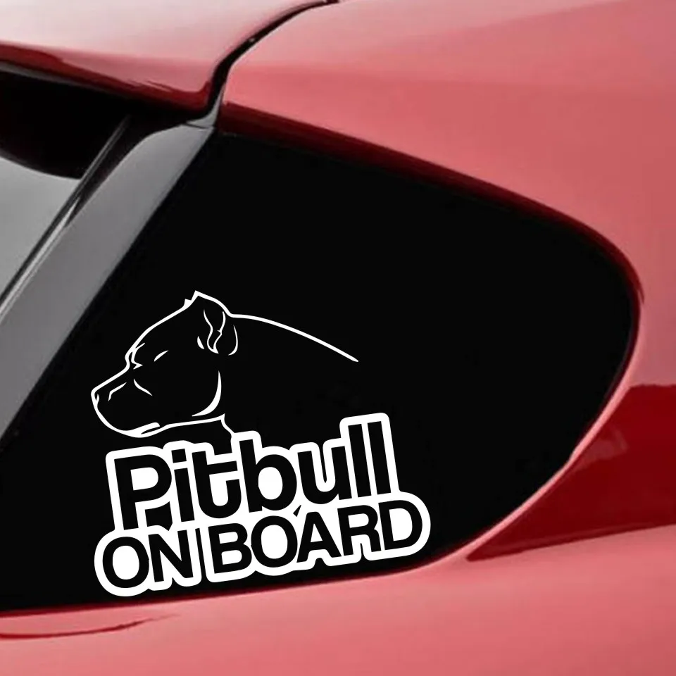 Автомобильные наклейки s 16 см* 13,9 см Pitbull на доске, автомобильные наклейки на мотоциклы, светоотражающие наклейки для автомобиля, купить 2, сохранить половину пользовательских стикеров