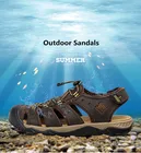 Мужские походные сандалии clort из натуральной кожи, легкие дышащие пляжные кроссовки для активного отдыха, лето 2019
