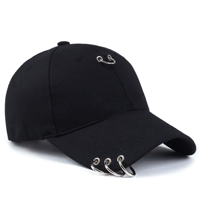 Гладить кольцо Кепки Для женщин Бейсбол с золотые кольца Цвет Snapback хип хоп Шапки