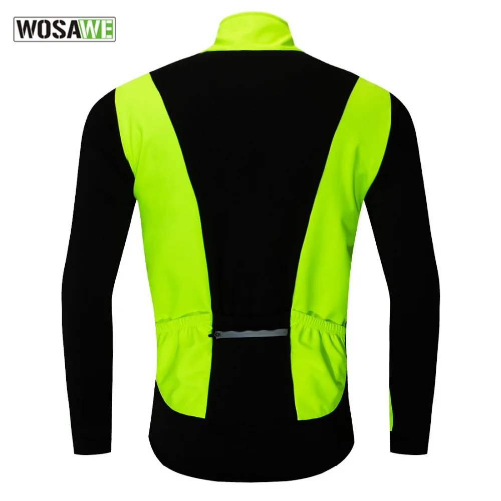 WOSAWE Outdoor Fleece Cycling Jacket Men MTB Road Bike Jersey Windproof Warm Bicycle Jerseys Sport Coat Clothes | Спорт и