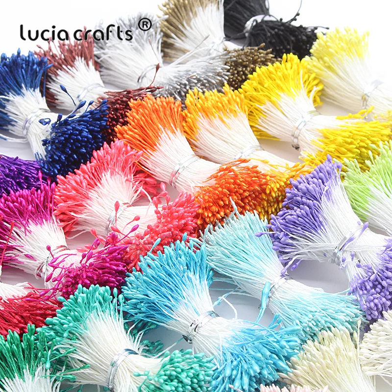 Lucia crafts 576 шт 1 мм разноцветный цветок тычинки цветочные украшения торта Двойные головки DIY материалы ручной работы C1301
