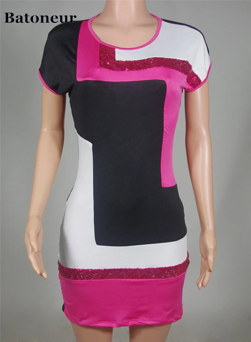 2018 Для женщин ежедневно Цельнокройное летнее платье О образным вырезом Pacthwork