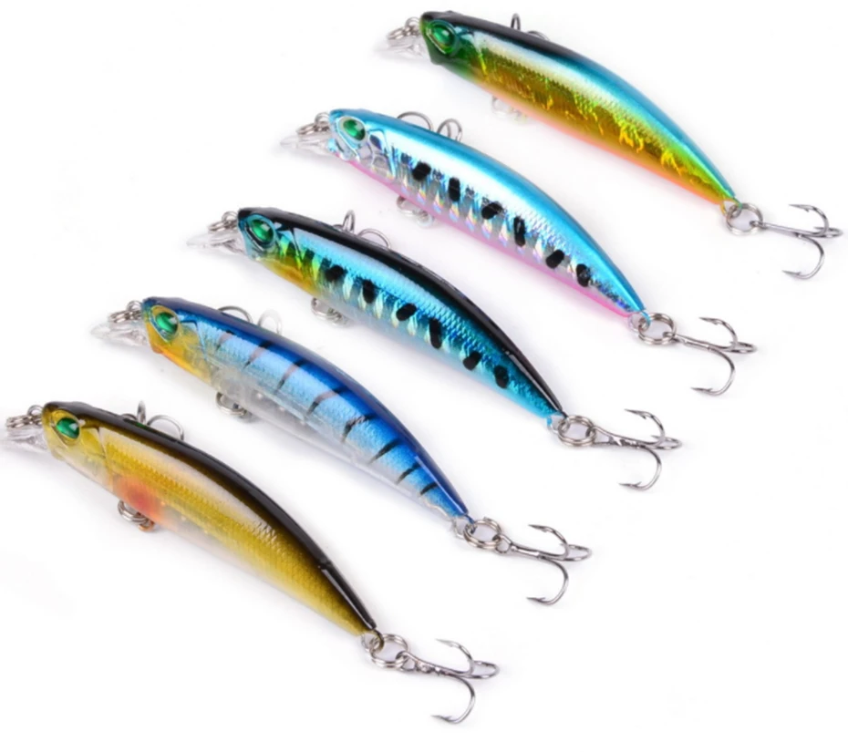 YINGTOUMAN 2PCS/LOT 7 cm 4 g Laser Fishing Bait ABS Plastic 5 Colors Bionic Swimming Realistic Tackle | Спорт и развлечения