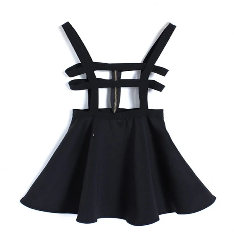 Юбка комбинезон Женская Осенняя плиссированная с подтяжками на молнии|skater