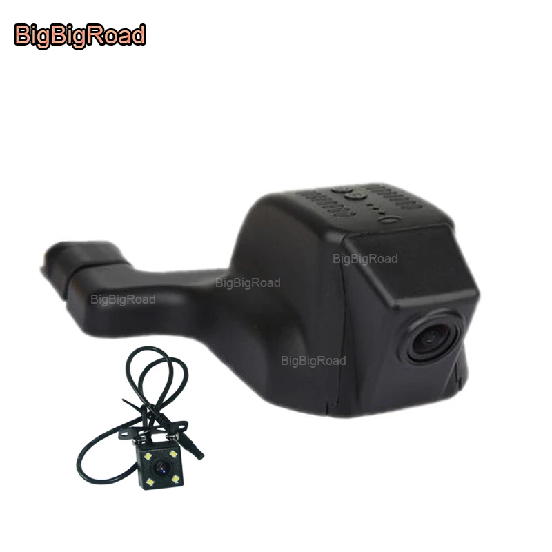 Black Dual Cameras BigBigRoad, Автомобильный видеорегистратор, Wifi, видеорегистратор, камера для Renault Kadjar Koleos,,,,, FHD, 1080P - Название цвета: Black Dual Cameras