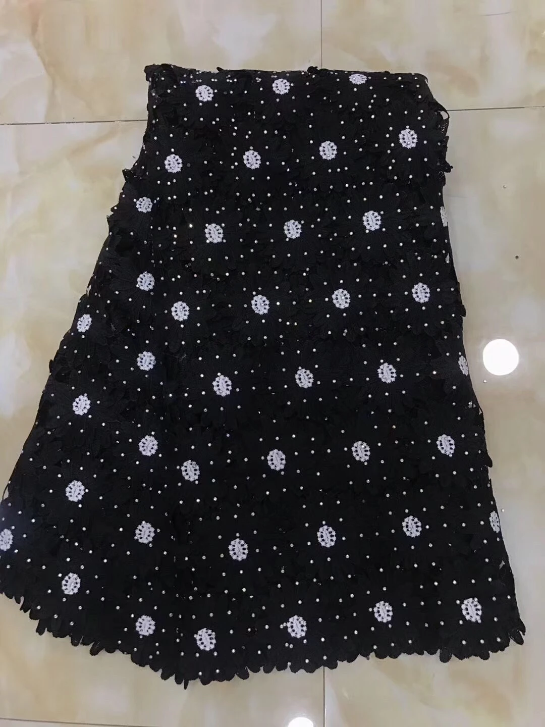 Нигерийская кружевная ткань 2018 высокое качество кружева черный французский Тюль