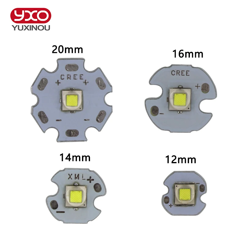 

10 PCS CREE XML2 LED XM-L2 T6 U2 10W WHITE Neutral White Warm White High Power LED Emitter with 12mm 14mm 16mm 20mm PCB for DIY