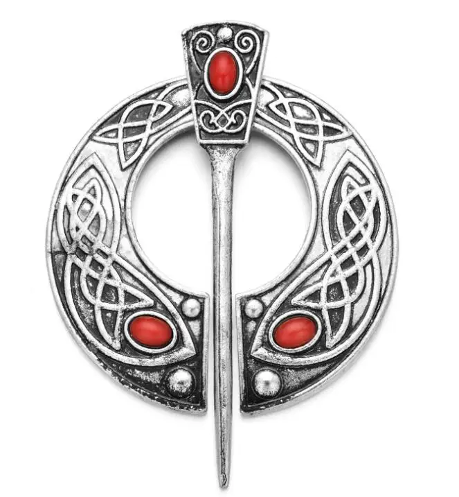 style6-antique silve Ретро брошь викинга коллекция твист завязанный фибула плащ булавка пенаннулярный плащ булавка для шали булавка стиль викингов коллекция булавок - Окраска металла: style6-antique silve