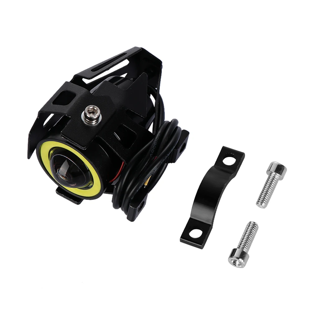 2 шт. 125 Вт moto rcycle фар Ангел глаз дьявол глаз 2500LM spotlight мини U7 светодио дный LED вождения туман пятно головного света+ переключатель