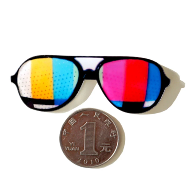 Милый простой стиль Значки для радиооочков 3D акриловая брошь одежды сумок