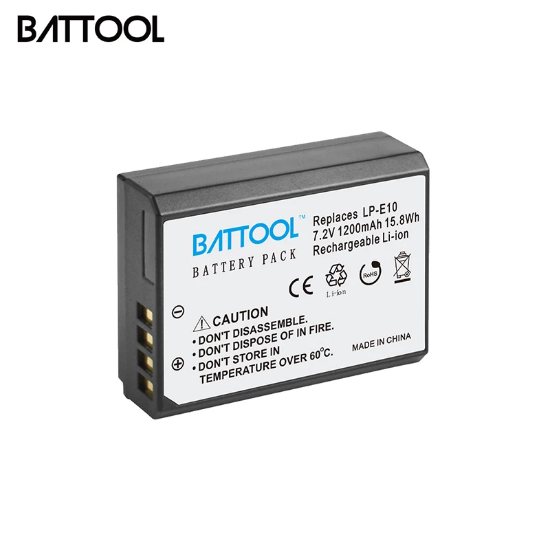 Аккумулятор BATTOOL LP-E10 LP E10 для цифровой камеры Canon Rebel T3 T5 T6 Kiss X50 Kiss X70 EOS 1100D EOS 1200D EOS 1300D