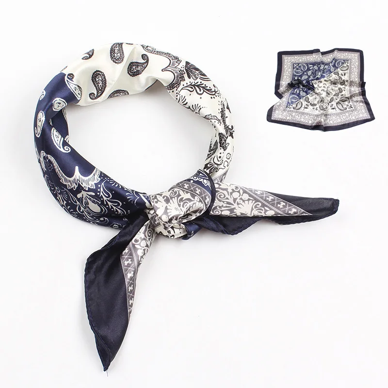 New Fashion Women Square Scarf Vintage Print Headband Handkerchief Hair Band Neckband |