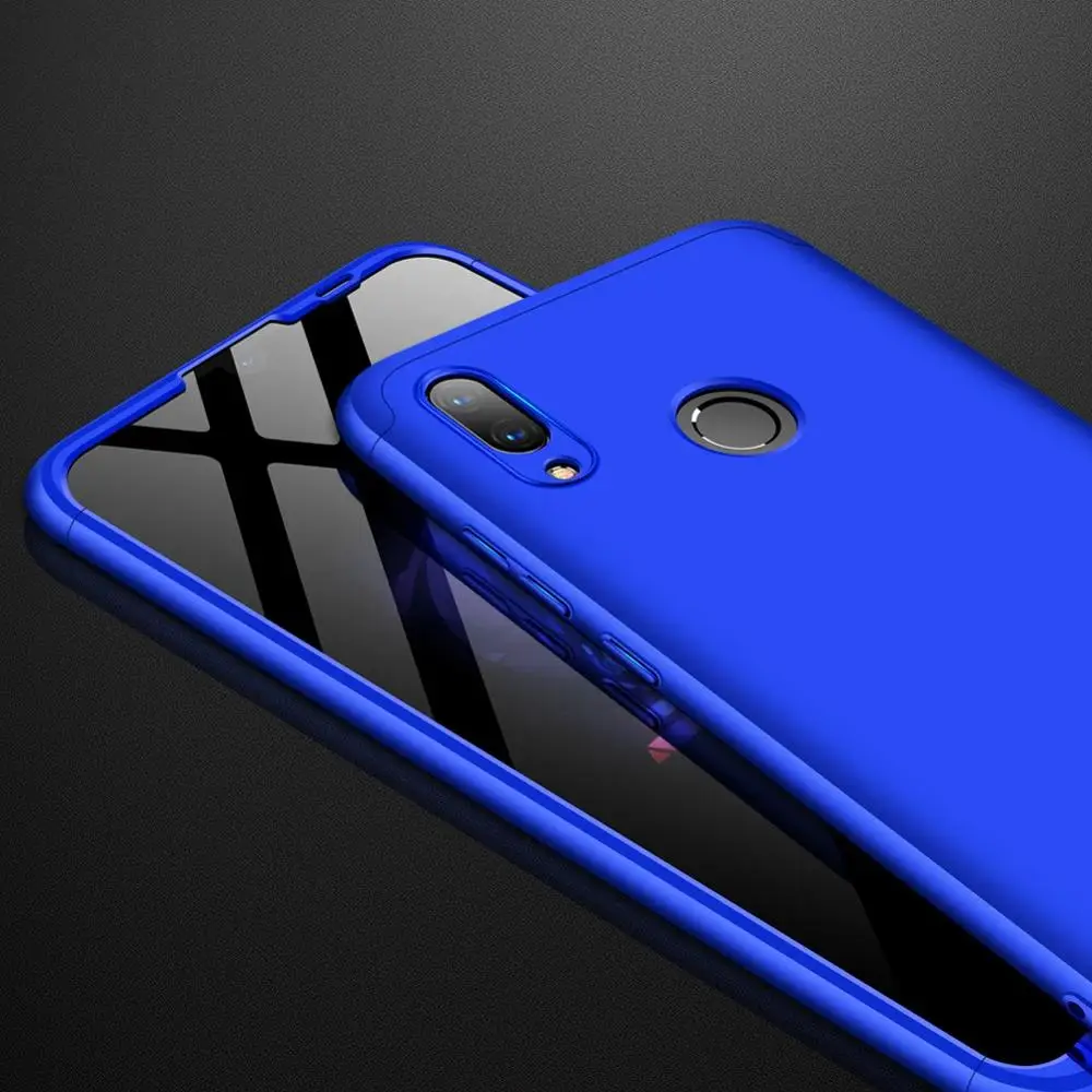 Для huawei P Smart чехол 360 полная защита ультра тонкий чехол s для huawei Honor 10 Lite Psmart задняя крышка Coque - Цвет: Blue