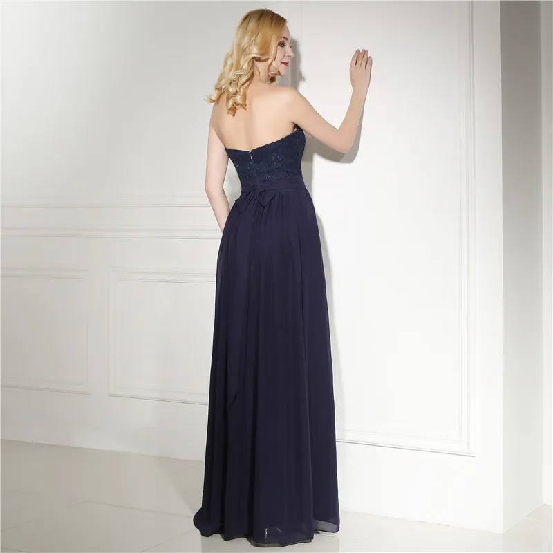Forevergracedress фактические фотографии Темно-синие вечернее платье без рукавов Милая