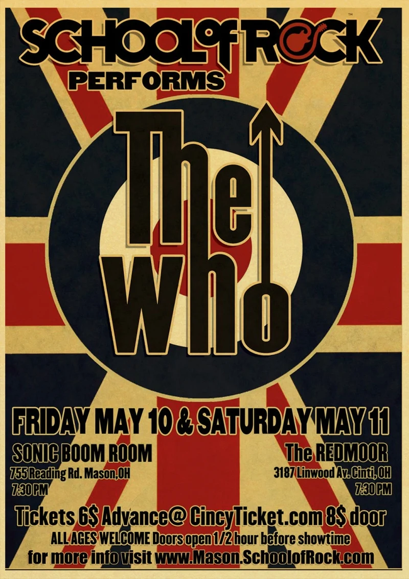 The who rock band музыкальные плакаты домашнее украшение Стены крафт-бумага плакат настенная живопись плакат