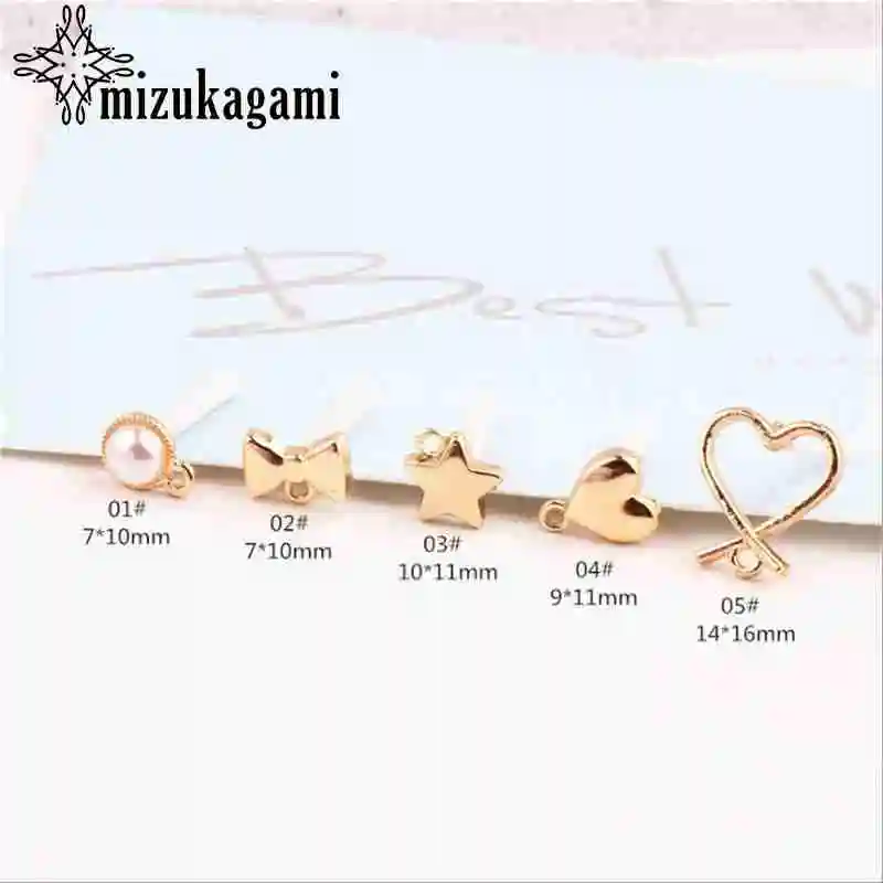 Серьги-подвески с жемчугом коннектор золотыми геометрическими элементами