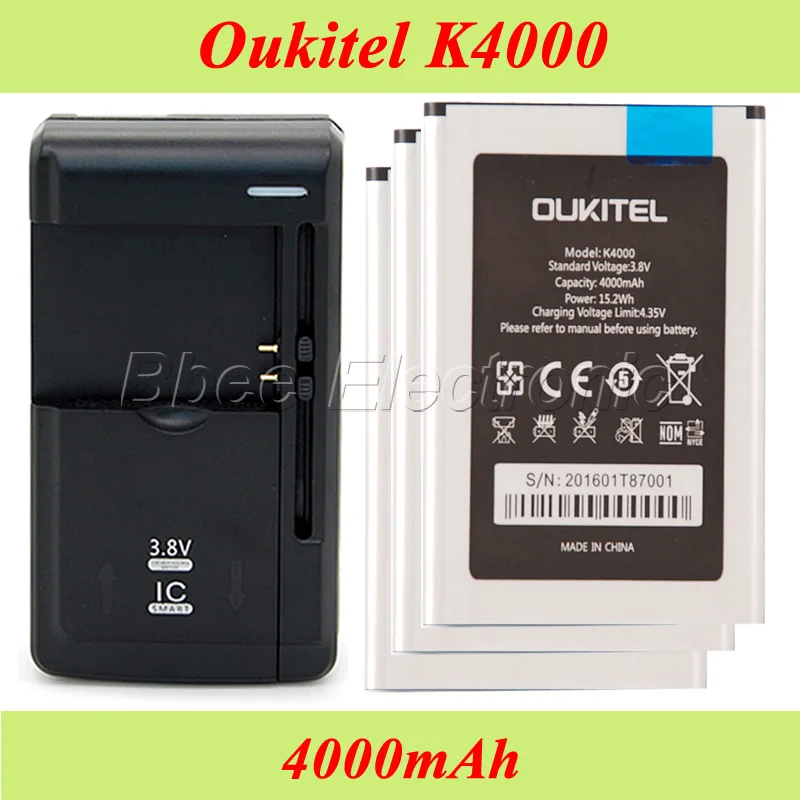 1 лот = 3 шт. Oukitel K4000 батарея Оригинальная Замена Bateria 4000 мАч + Универсальное