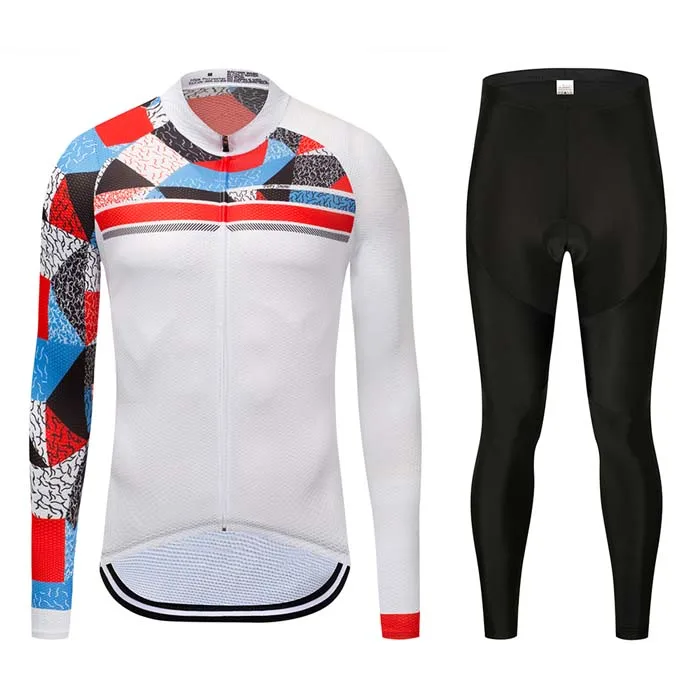 jersey and pants Комплект из Джерси для велоспорта, Мужская Зимняя Теплая Флисовая одежда для велоспорта, одежда для горного велосипеда, костюм для триатлона, спортивная одежда, облегающий костюм - Цвет: jersey and pants