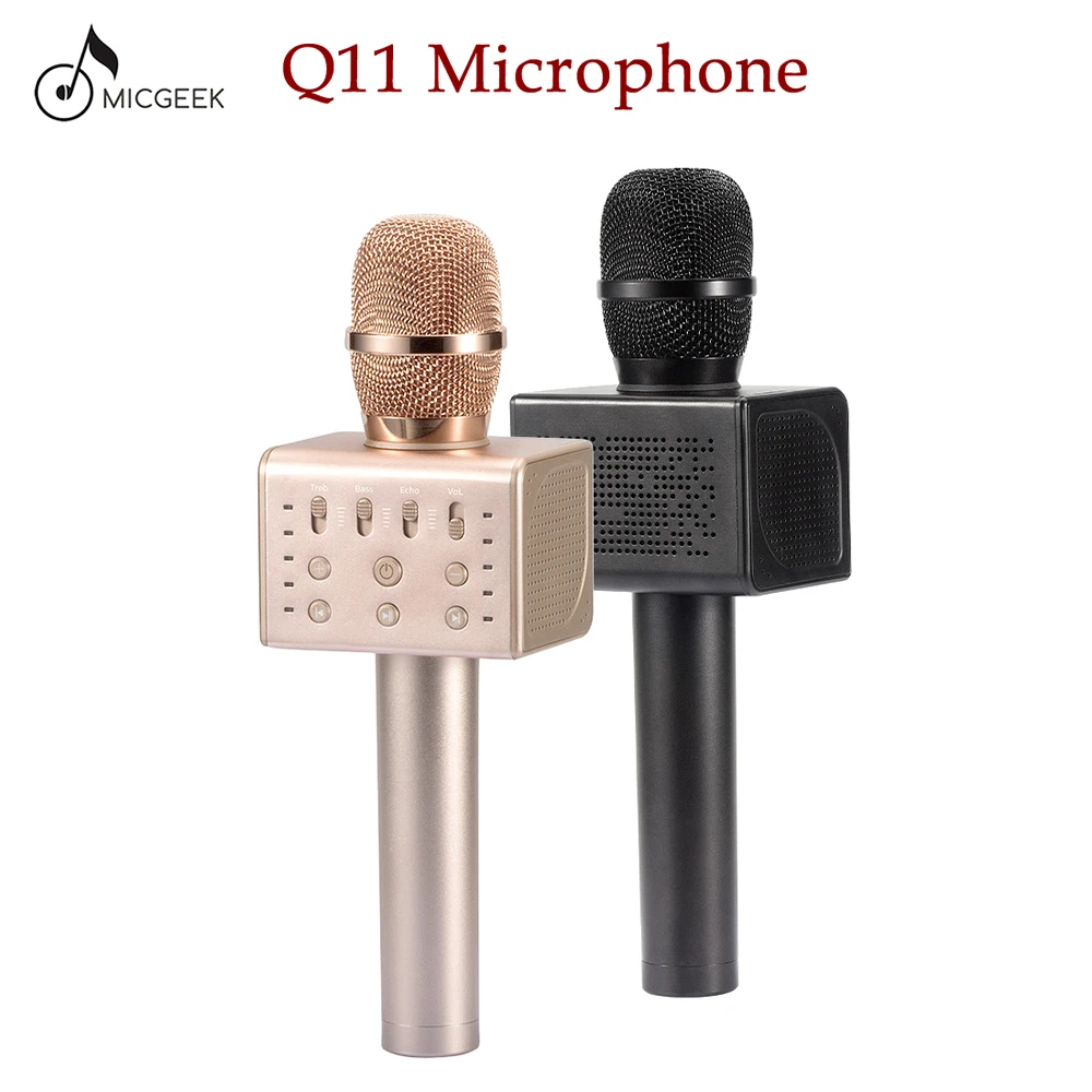 Оригинальный бренд micgeek Q11 Беспроводной караоке микрофон 2 1 Звуковая дорожка