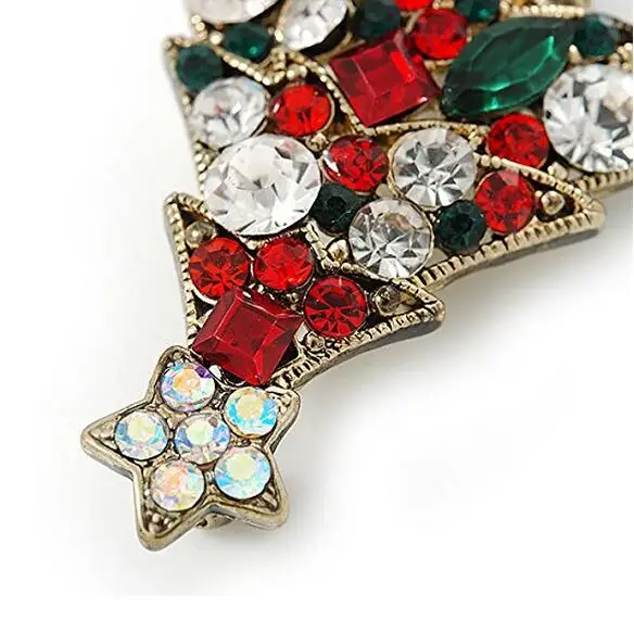 Античное золото Винтаж Стиль 1 7 дюймов многоцветные стразы и кристаллы с