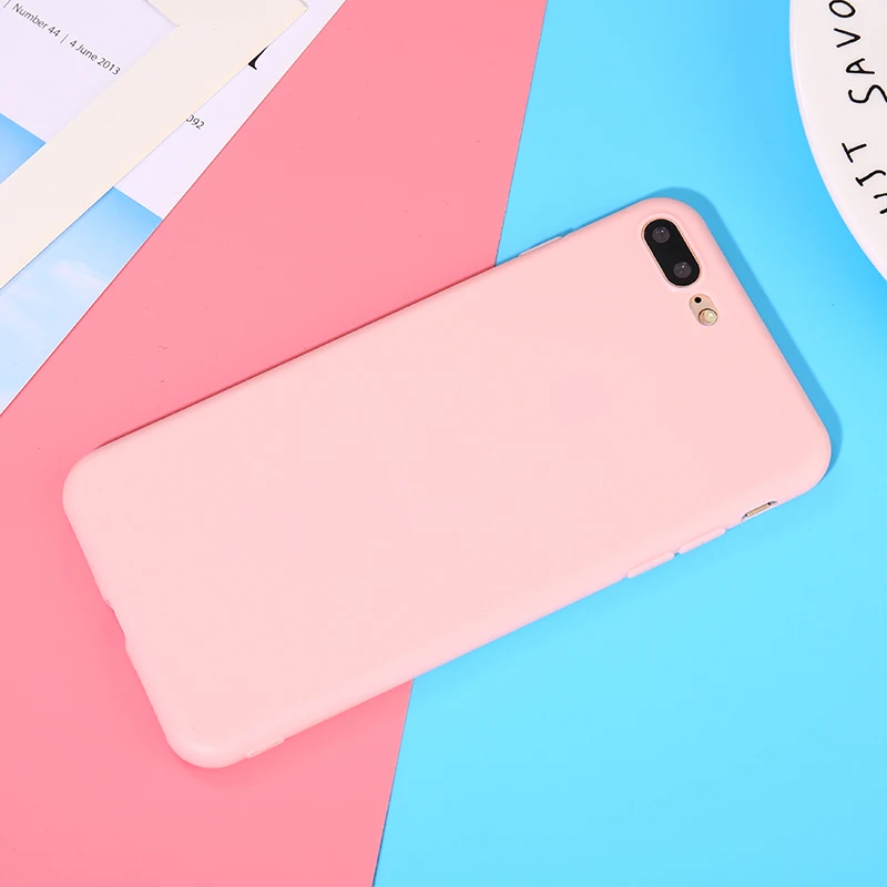 Цветной ТПУ силиконовый матовый чехол для iPhone 7 8 Plus 6 6s X Plus 5 5S мягкая задняя крышка для iPhone 11 Pro X XR XS Max чехол