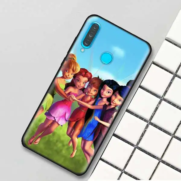 Черный силиконовый чехол для huawei P30 P20 P10 mate 20 10 Nova 5 5i Lite Pro P Smart+ Z Shell Tinkers Bell Tinkerbell