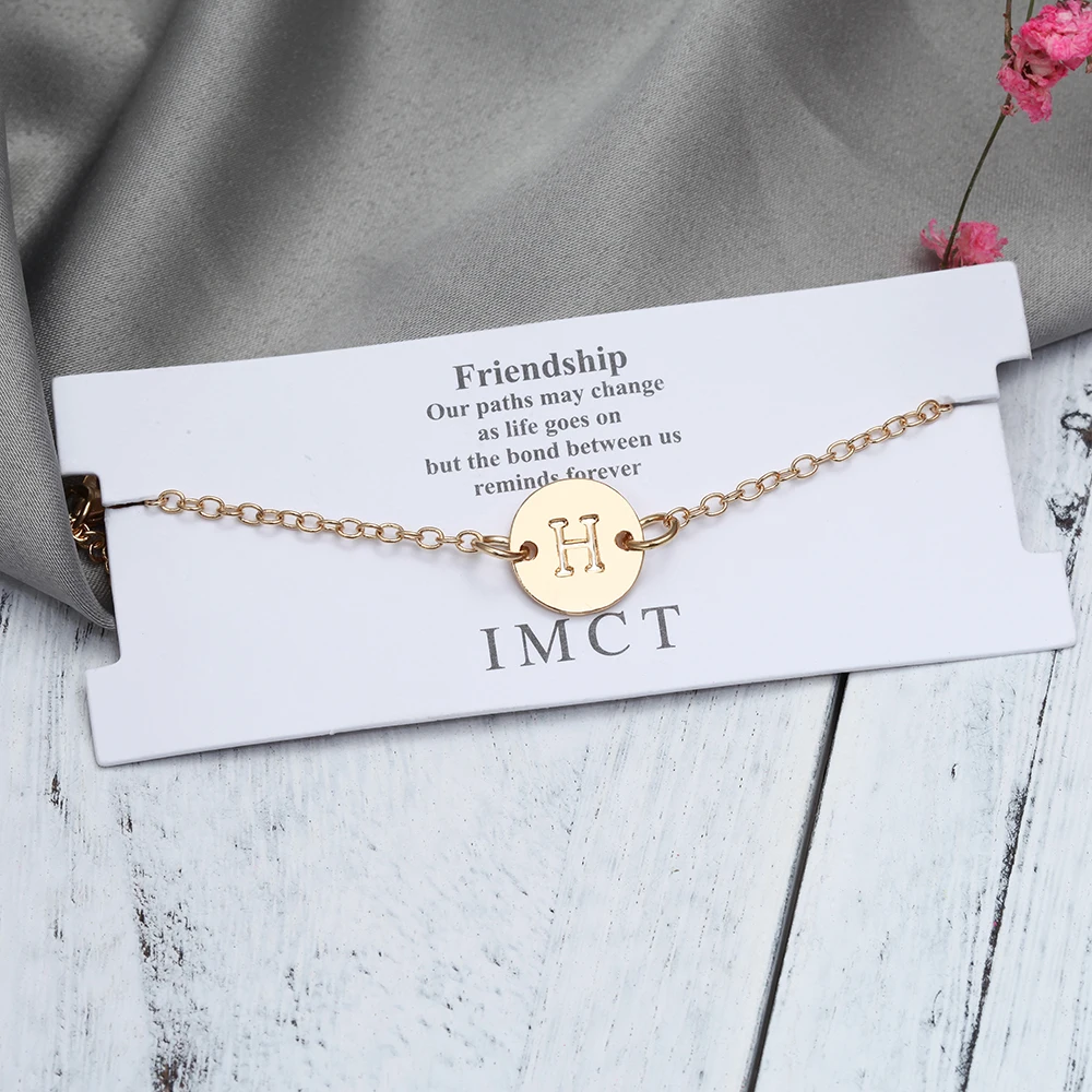 Новая мода для женщин и мужчин именной браслет горячий сплав золотого цвета