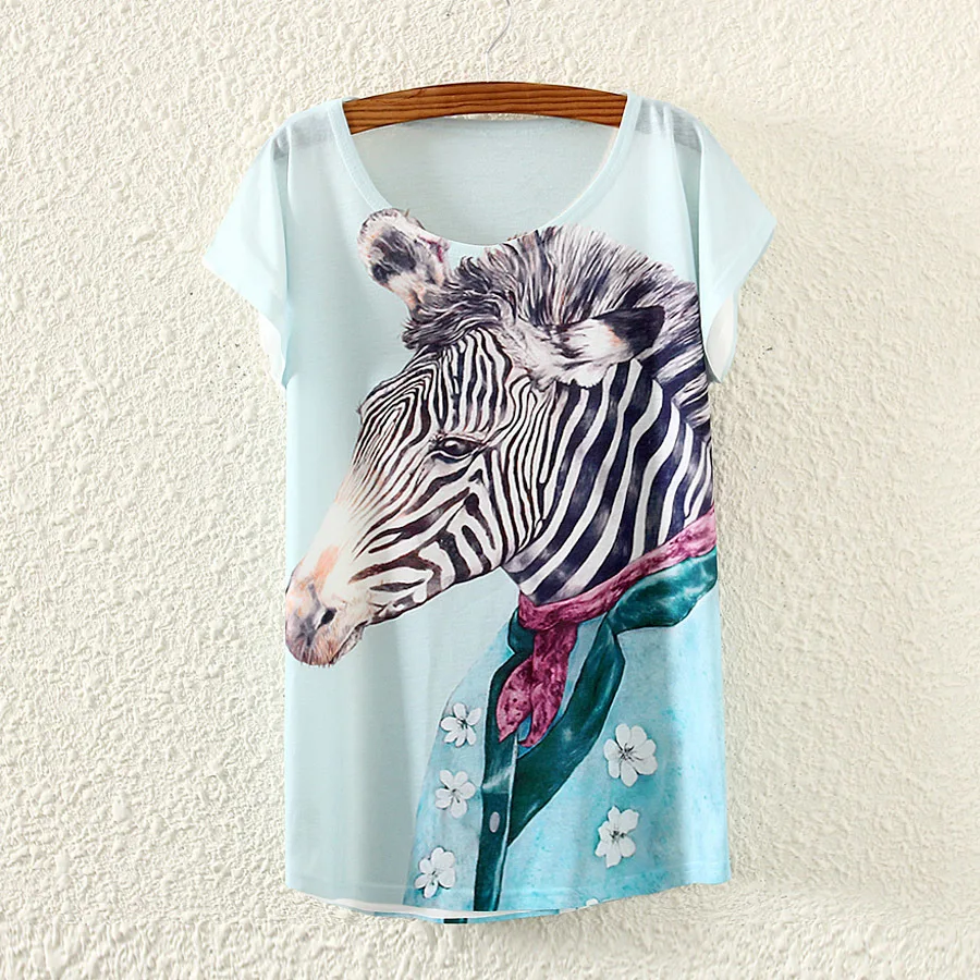 2016 новое поступление женская футболка с 3D-принтом головы льва Тоторо миньонов