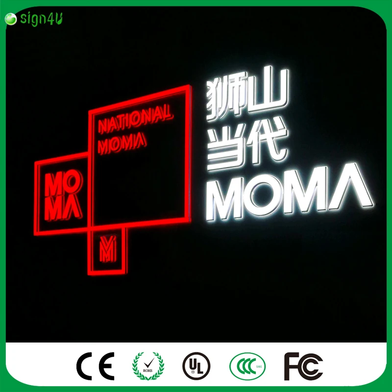 Пользовательские сетчатый свет декоративные буквы акрил горит письма знак