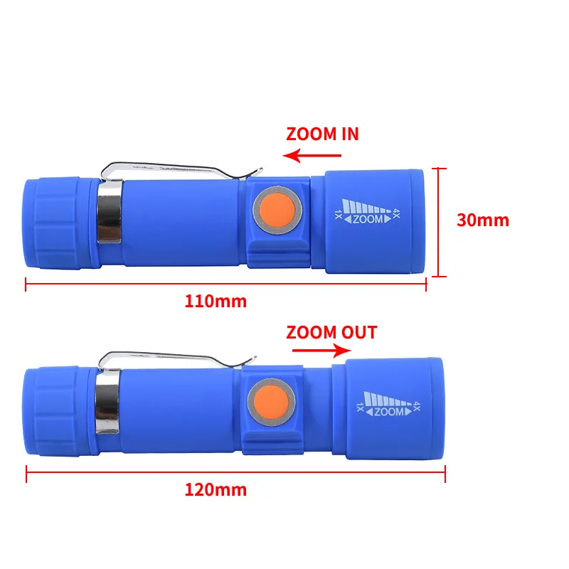 Coba mini led usb Перезаряжаемый светодиодный фонарик со встроенным аккумулятором