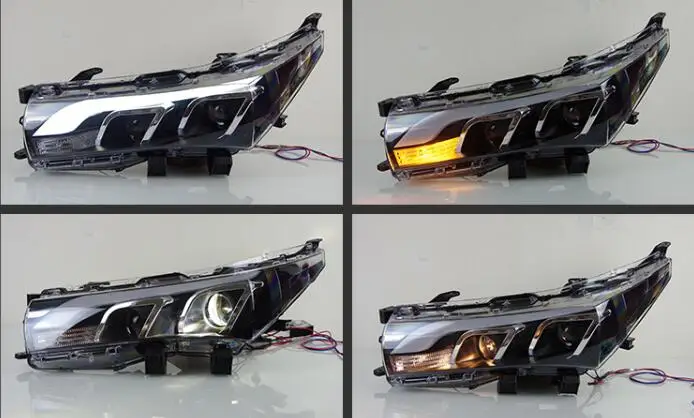 Видео дисплей Автомобильный Стайлинг для Corolla фары altis светодиодный DRL hid лампы Биксеноновые линзы hi lo луч парковка противотуманные фары