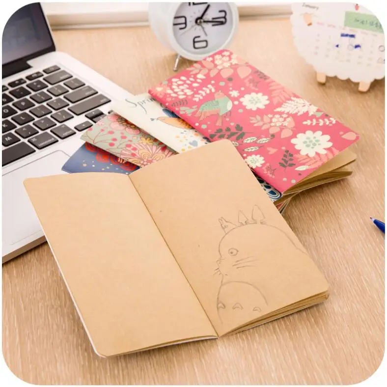Cute Portable Travelers Notebook Paper Student Korean Retro Mini Note Book 3 PCS/Lot Simple Handbook Planner | Канцтовары для офиса