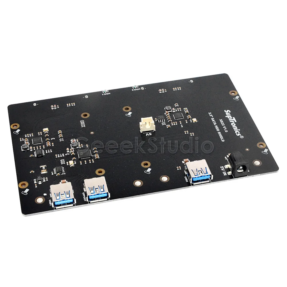 X822 двойной 2," жесткого диска SATA HDD/SSD экранированный USB 3,0 Плата расширения Мощность адаптер для Raspberry Pi 1 Модель B+/2/Note 3(B плюс)/ROCK64