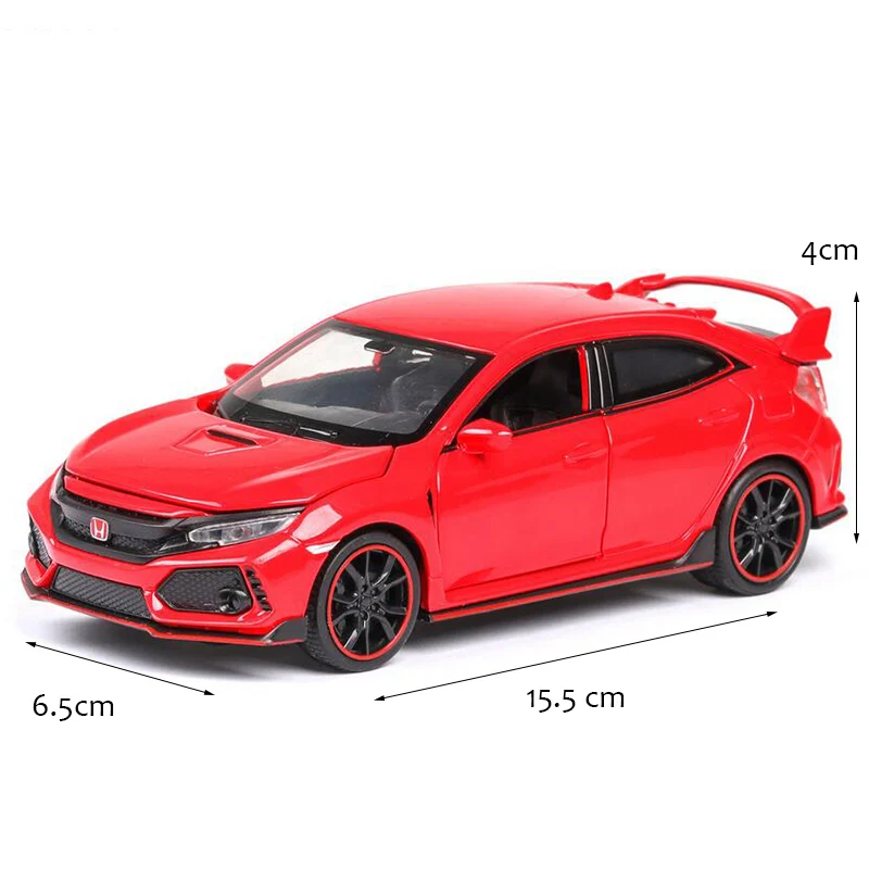 1:32 TYPE R спортивный автомобиль Diecasts и игрушечный модель со звуковым светом