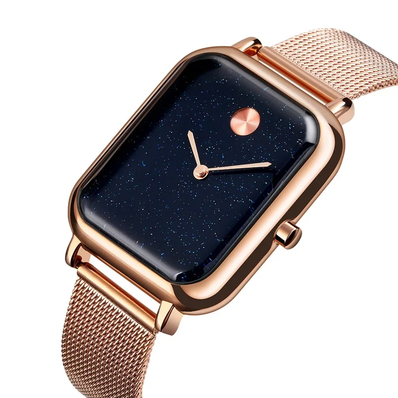 Rose gold SKMEI, кварцевые мужские часы водостойкий браслет роскошные нержавеющая сталь Ремешок бизнес наручные Модные повседневное мужские часы Relogio - Цвет: Rose gold
