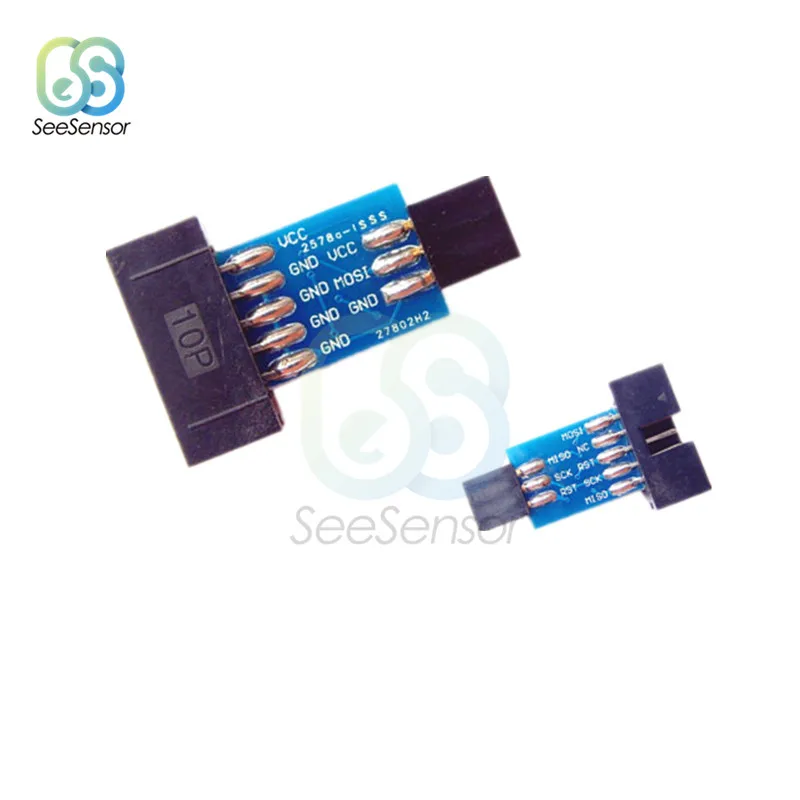 Преобразователь 10 контактов в 6 для стандартной платы адаптера ATMEL STK500 AVRISP USBASP ISP