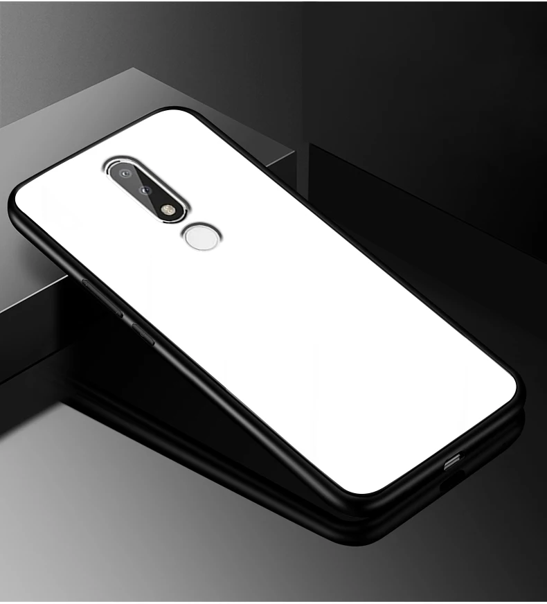 03 Для Nokia 5,1 Plus чехол X5 PC пластиковый чехол из закаленного стекла для телефона черный ТПУ бампер чехол для Nokia 5,1 Plus чехол для Nokia X5 X 5 - Цвет: 03
