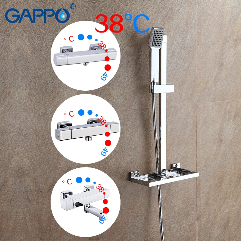GAPPO Смесители для ванны Термостатический смеситель душа ванна anheiro удлиняющий