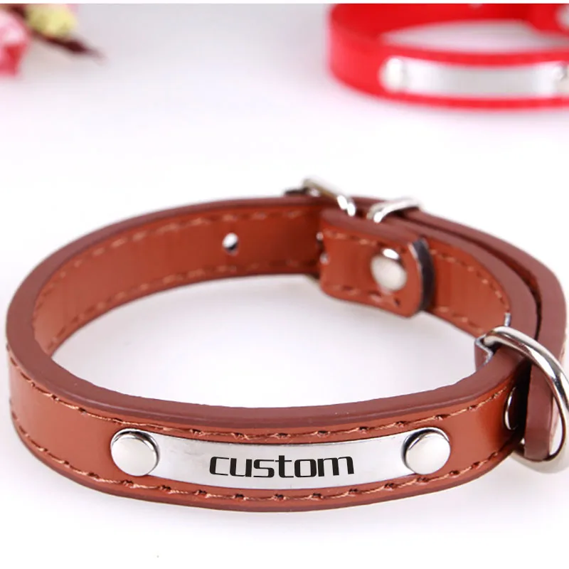 Бесплатная гравировка металлическая пряжка имя щенка персонализированные